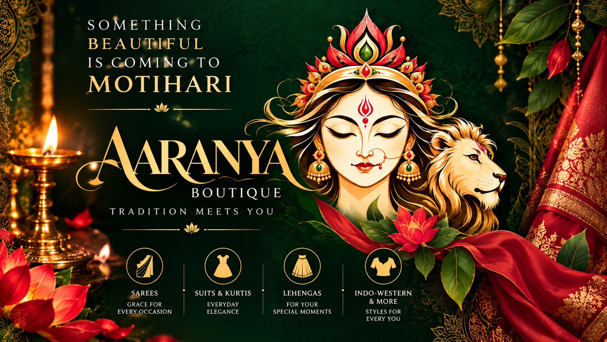 Aaranya Boutique — Something beautiful is coming to Motihari. Tradition Meets You.